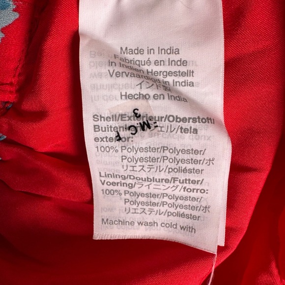 J.Crew Red Floral Wrap Midi Skirt Boho Cottagecore Feminine Size L - Picture 4 of 7